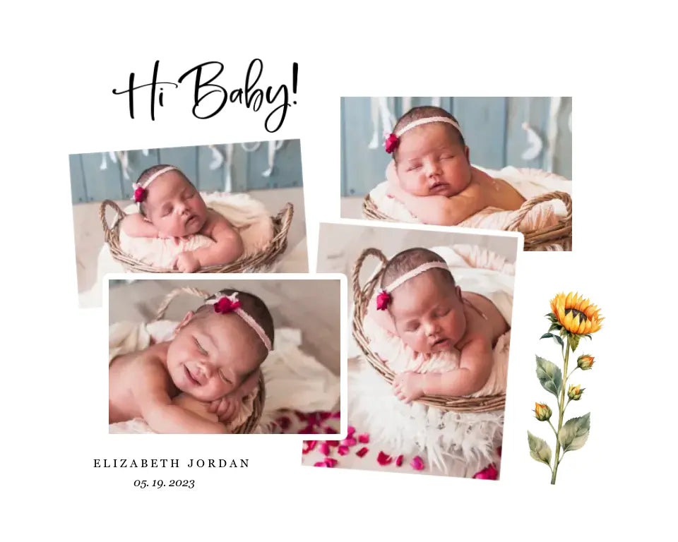 Newborn Photo Collage - HiBaby Canvas