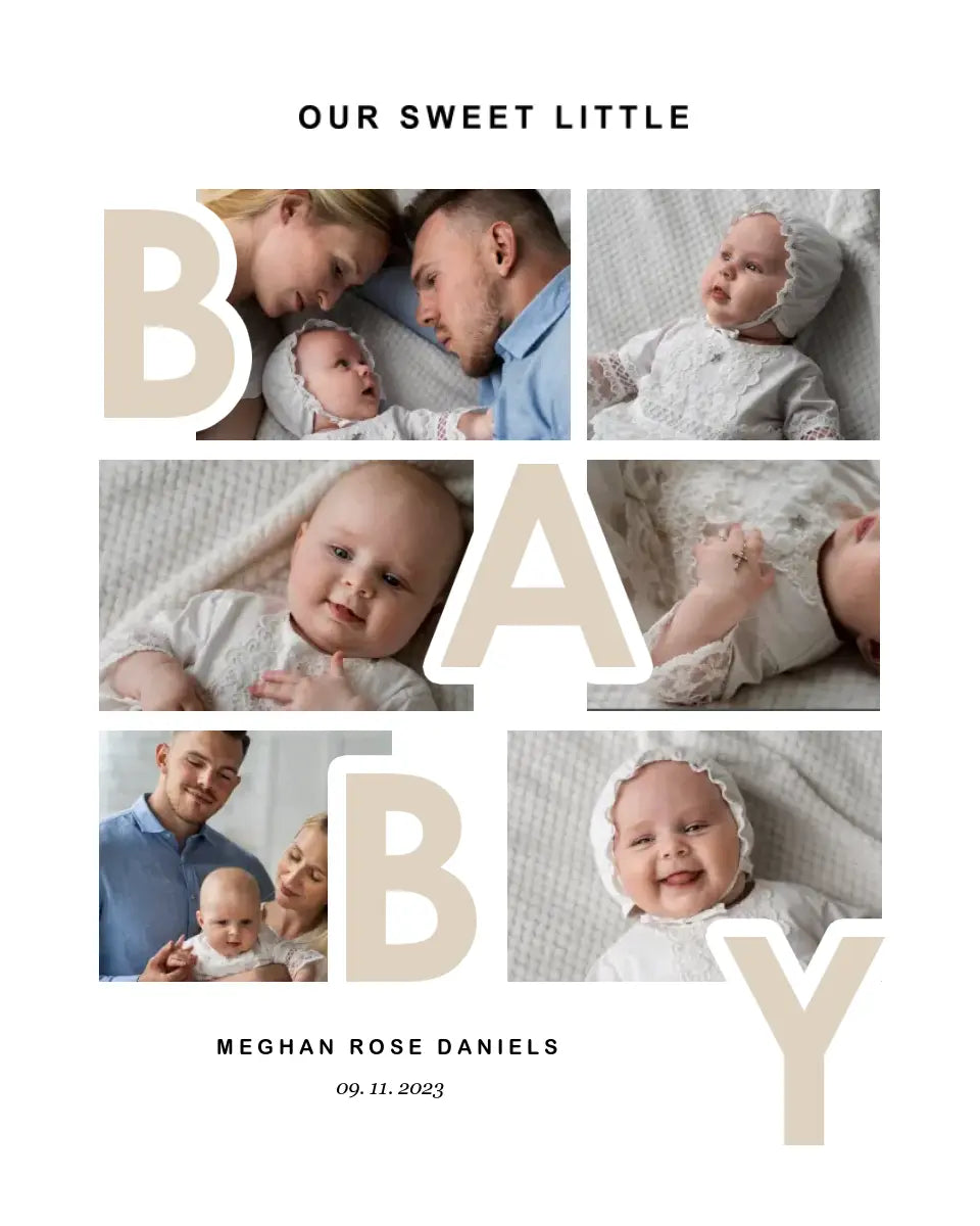 Newborn Photo Collage - SweetBaby Canvas