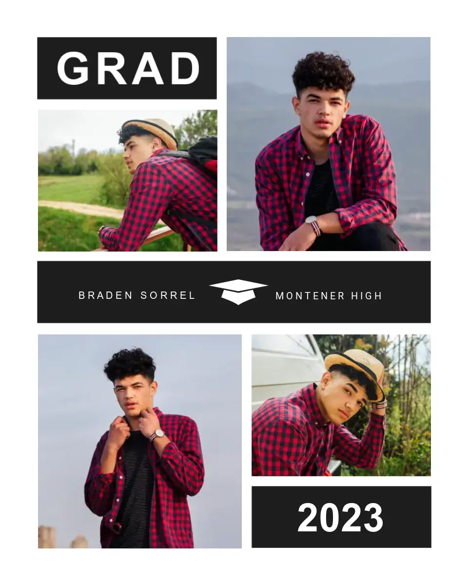 Senior Grad Collage - Brase Canvas
