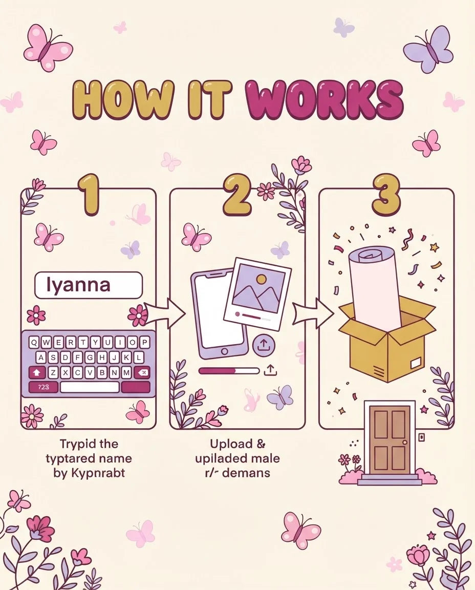 How it works: add a name, upload a photo, and we print and deliver the Butterfly Birthday Party Mega Card