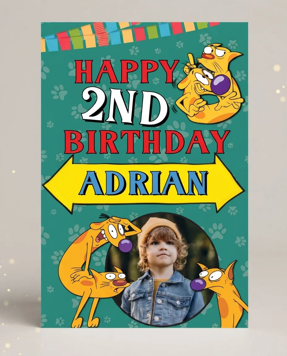 Personalised Catdog Mega Card displayed against a plain studio background
