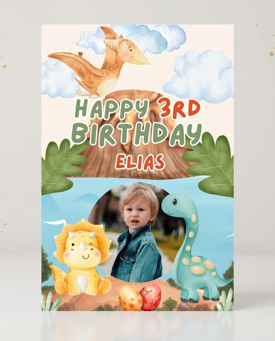 Dino Island Birthday Party Mega Card