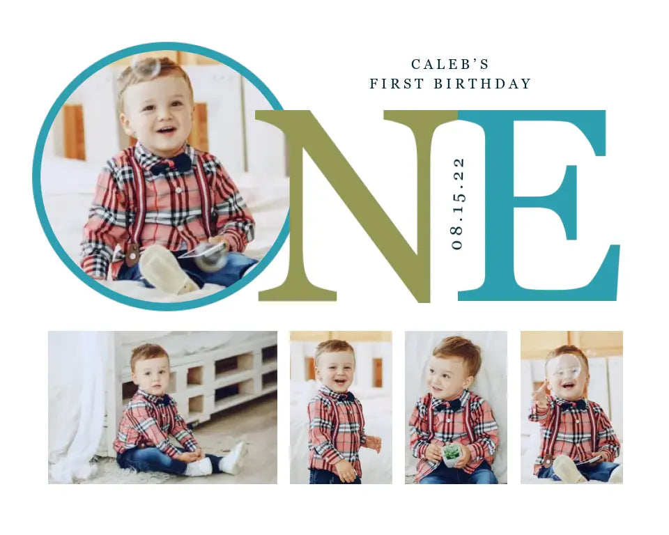 First Birthday Collage - PineView Canvas