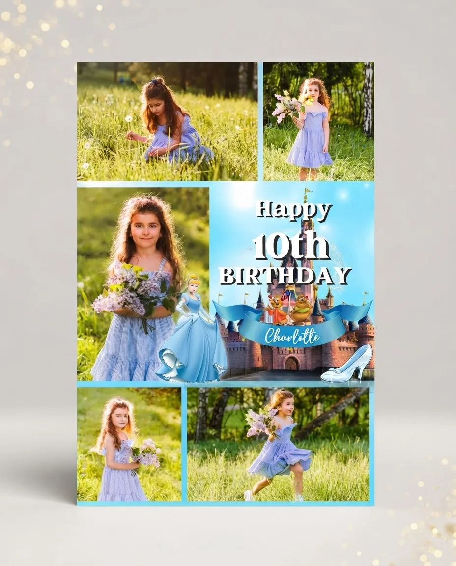 Personalised Cinderella Mega Card displayed against a plain studio background