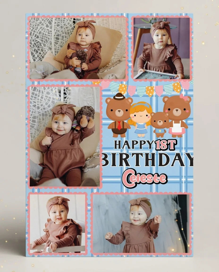 Personalised Goldilocks Mega Card displayed against a plain studio background