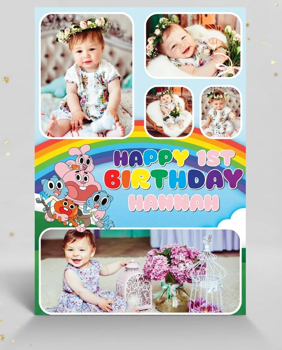 Personalised Gumball Mega Card displayed against a plain studio background