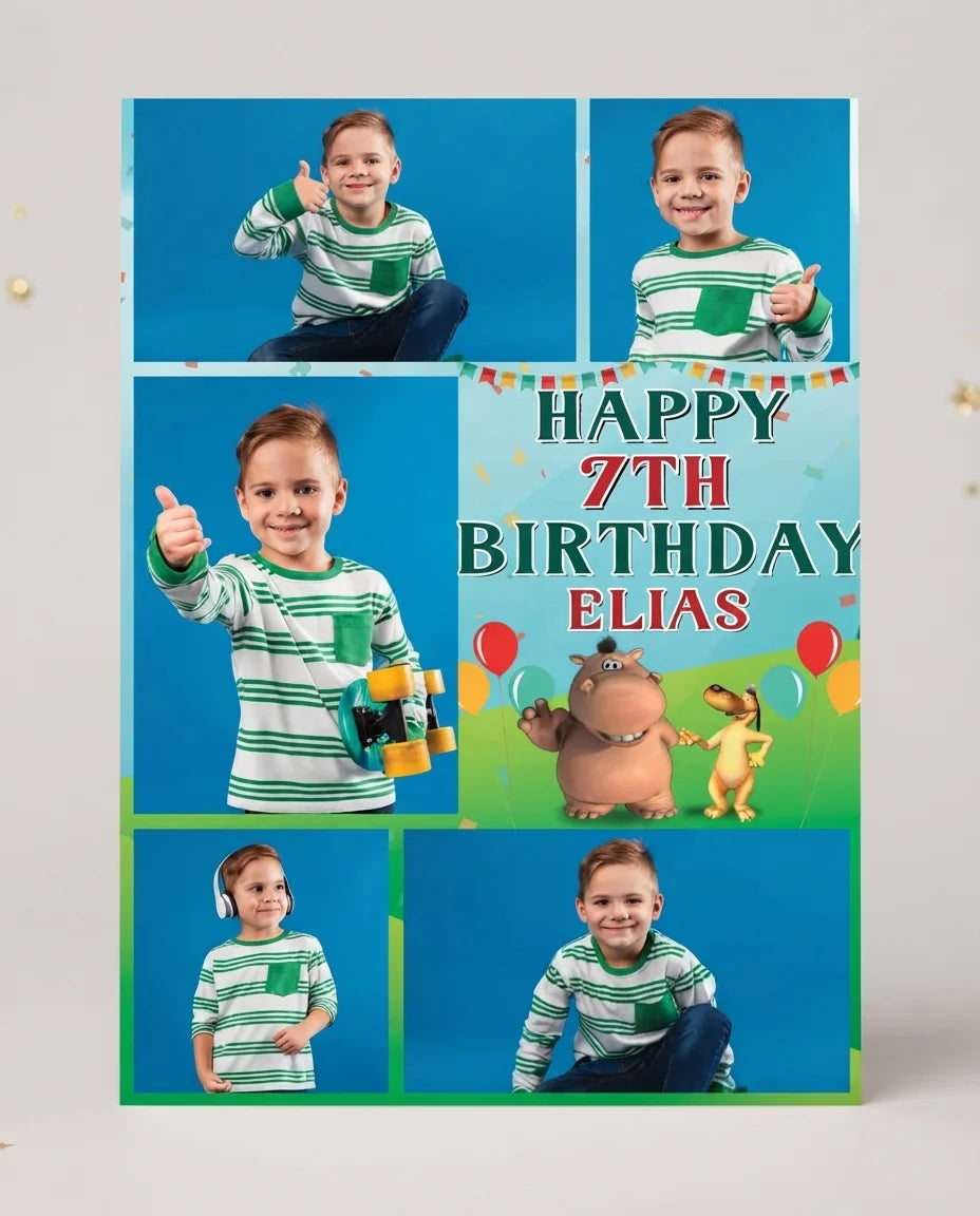 Personalised Pat and Stan Mega Card displayed against a plain studio background