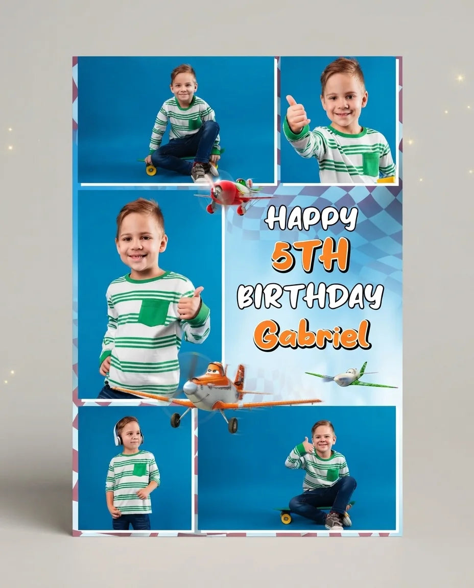 Personalised Planes Mega Card displayed against a plain studio background